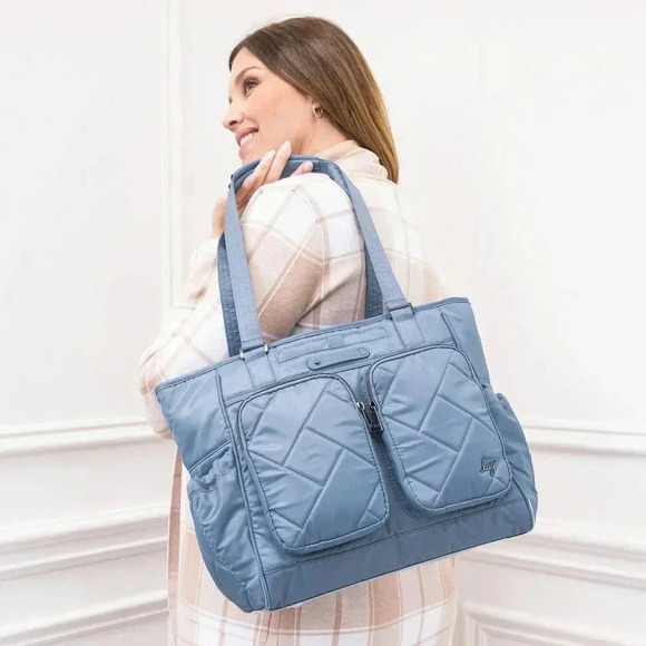 LUG Trotter Tote Bag / Shoulder Bag / Diaper Bag - Cloud Grey - Picture 6 of 16